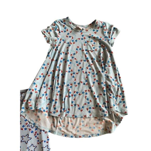 Mommy & Me 4th of July Red/White/Blue Popsicles Lularoe OS Leggings & Scarlett - Picture 2 of 7